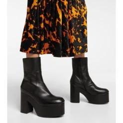 Dries Van Noten Leather Platform Ankle Boots -Dries Van Noten Shop unnamed file 130