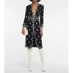Dries Van Noten Embellished Midi Dress