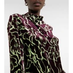 Dries Van Noten Printed Velvet Mockneck Top -Dries Van Noten Shop unnamed file 389