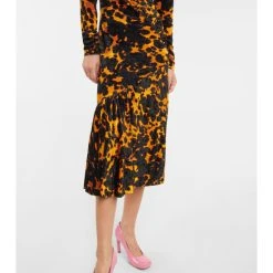Dries Van Noten Printed Stretch-velvet Midi Dress -Dries Van Noten Shop unnamed file 423