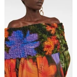 Dries Van Noten Smocked Cotton Midi Dress 2 Dries Van Noten Smocked Cotton Midi Dress -Dries Van Noten Shop unnamed file 564