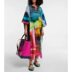 Dries Van Noten Printed Cotton Kaftan