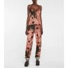 Dries Van Noten Floral Silk And Cotton Pants