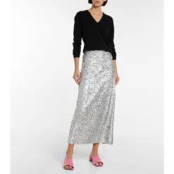 Dries Van Noten Sequin-embellished Midi Skirt