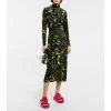 Dries Van Noten Printed Stretch-velvet Midi Skirt