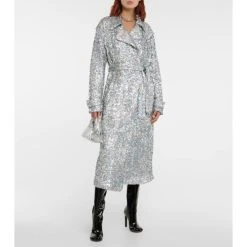Dries Van Noten Sequined Trench Coat