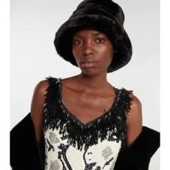Dries Van Noten Faux Fur Bucket Hat