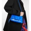 Dries Van Noten Ruched Patent Leather Shoulder Bag