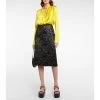 Dries Van Noten Embroidered Taffeta Midi Skirt